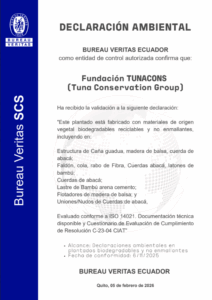 TUNACONS certifies that its FADs are made with 100% plant-based materials