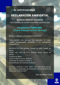 TUNACONS certifica que sus plantados están fabricados con materiales 100% de origen vegetal